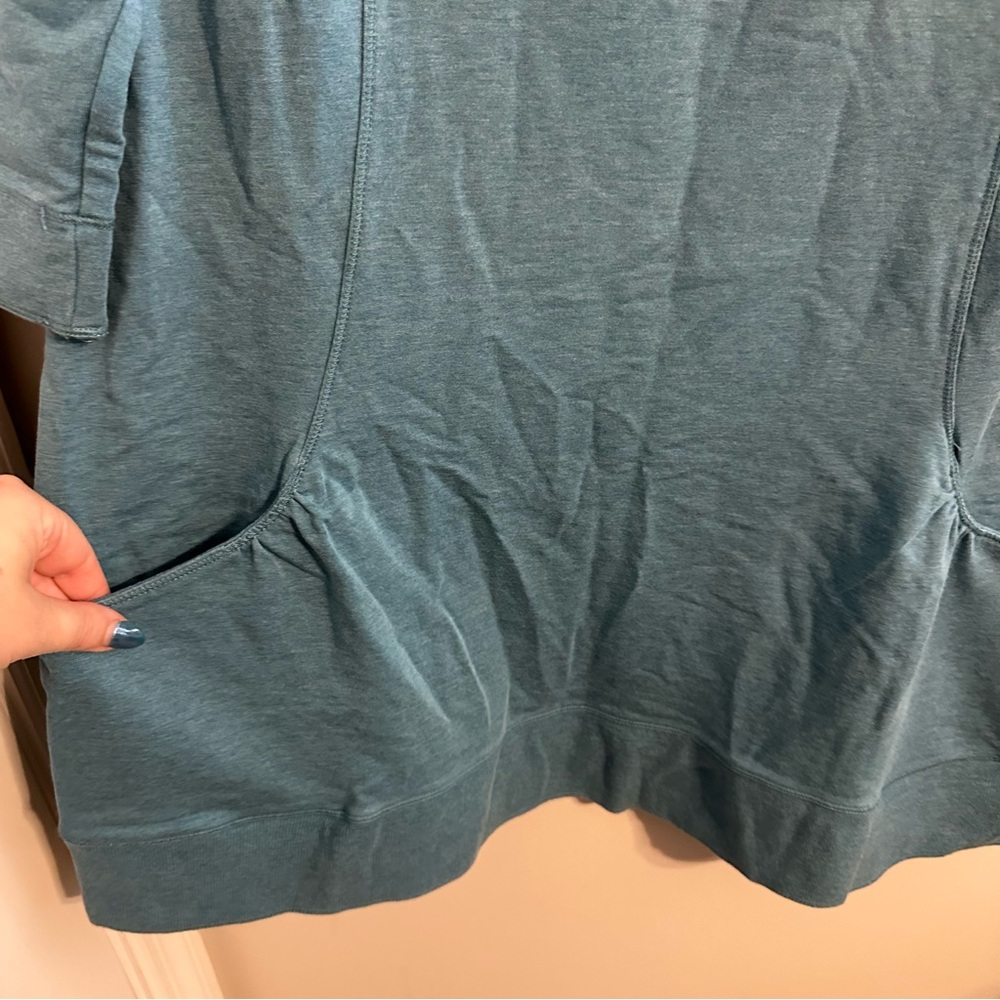 Soft Surroundings Teal Crochet Boatneck Tunic Size XL - Picture 5 of 6